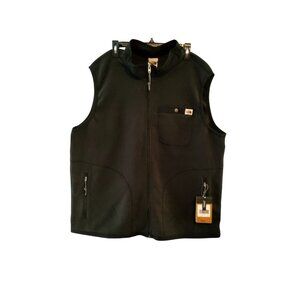 The North Face Mens Black Heather Full-Zip Fleece Vest XXL Soft & Warm Layer For